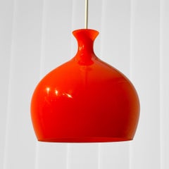 Skandinavische Glas-Hängeleuchte Löken, Helge Zimdal, Falkenberg, Schweden 1960er Jahre