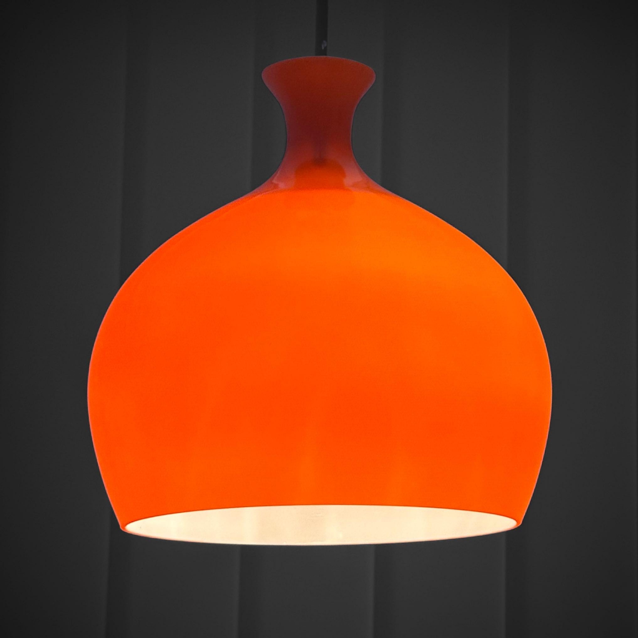 Scandinavo moderno Lampada a sospensione scandinava in vetro Löken, Helge Zimdal, Falkenberg, Svezia anni '60 in vendita