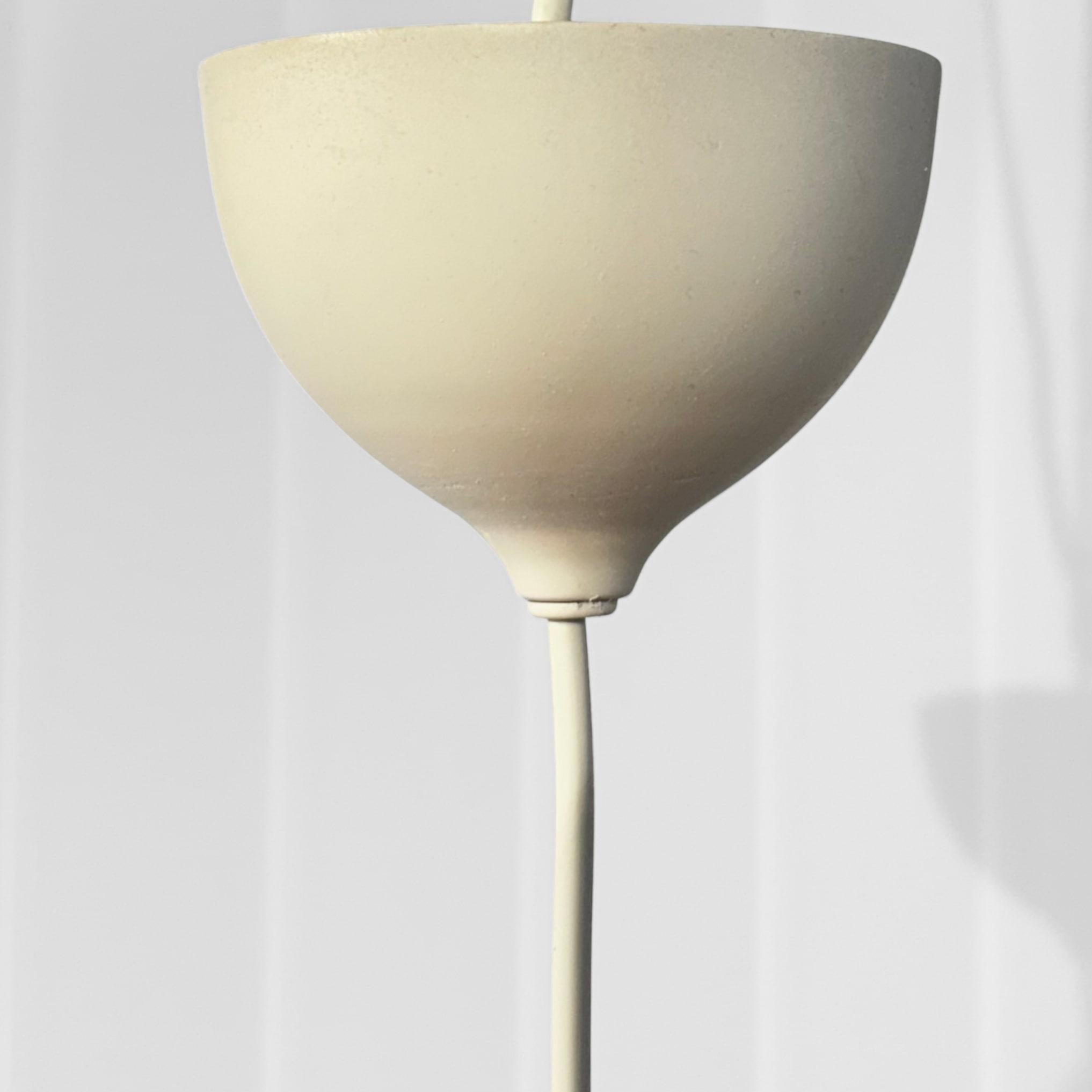 Lampada a sospensione scandinava in vetro Löken, Helge Zimdal, Falkenberg, Svezia anni '60 in vendita 2
