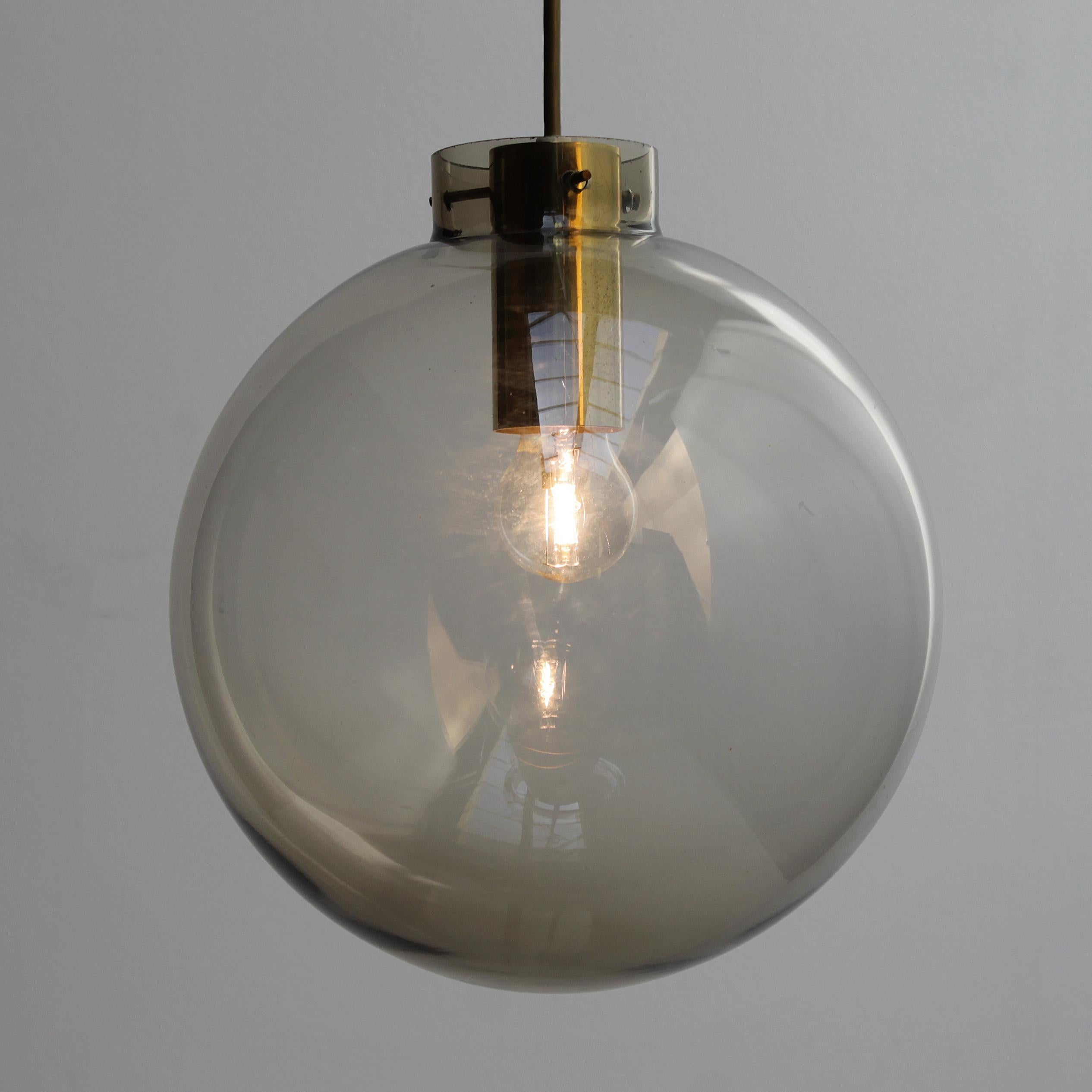 Mid-20th Century Scandinavian Glass Sphere Pendant by Jonas Hidle for Høvik Lys