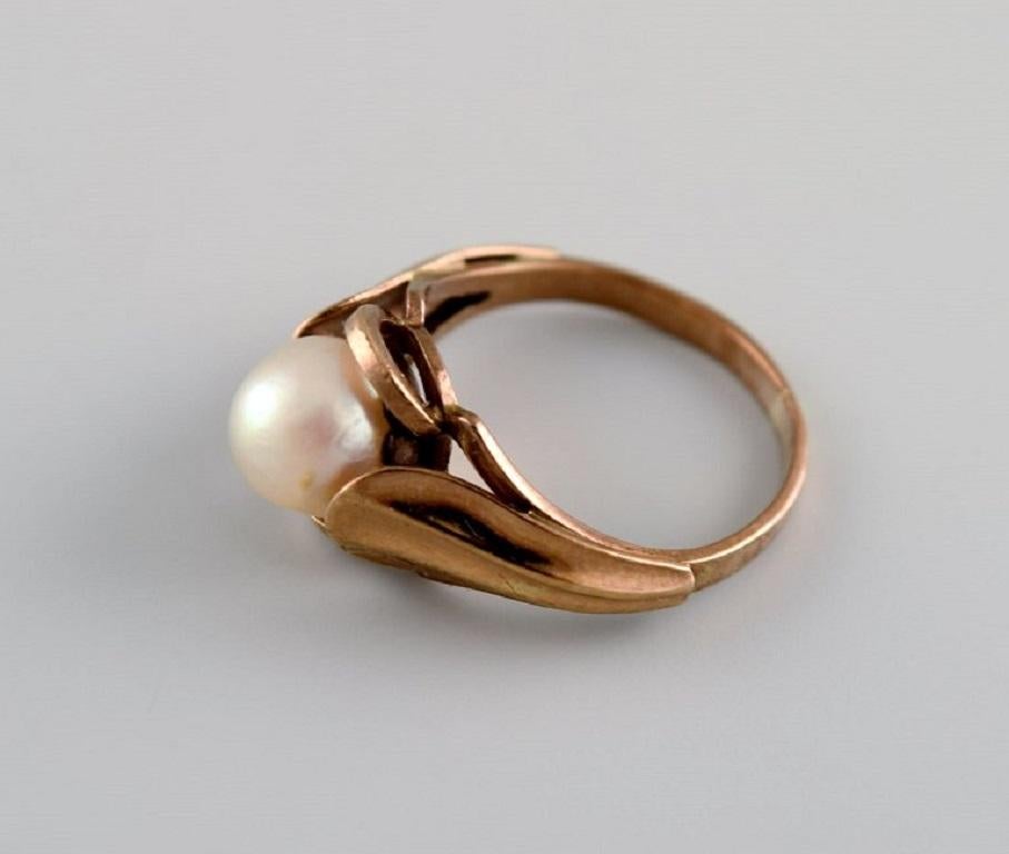 Double Pearl Wrap Ring For Women, Open Cuff Ring Stainless Steel, Statement  Jewekry