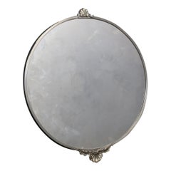 Grace scandinave, miroir en étain, Suède, années 1930