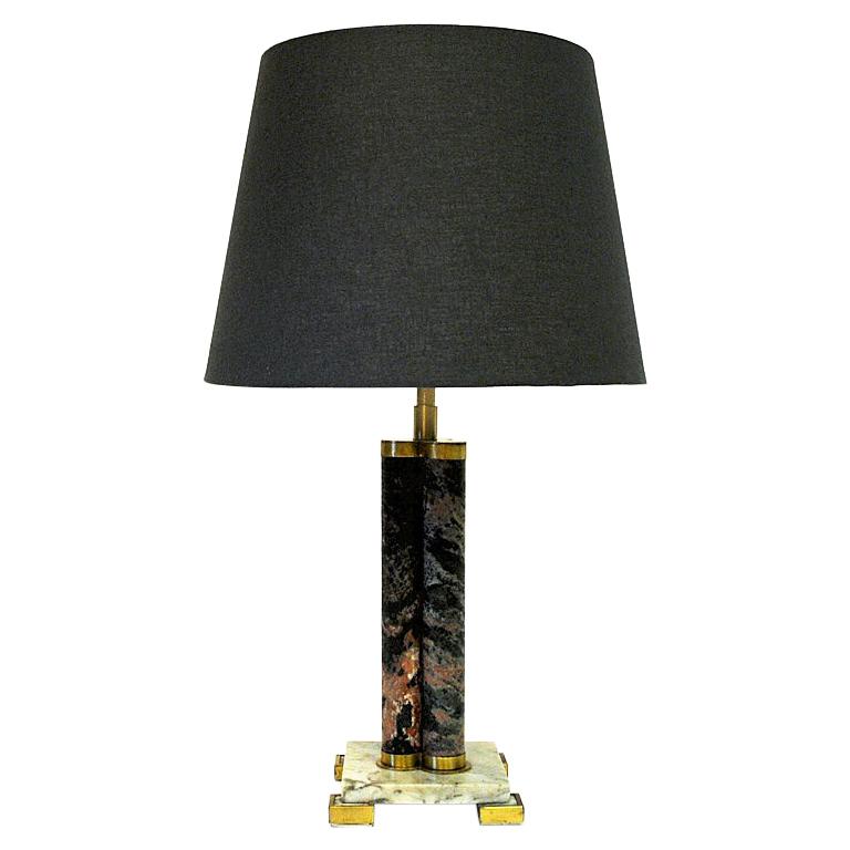 Scandinavian Modern Vintage Scandinavian Granite Stoneware Table Lamp, 1970s For Sale
