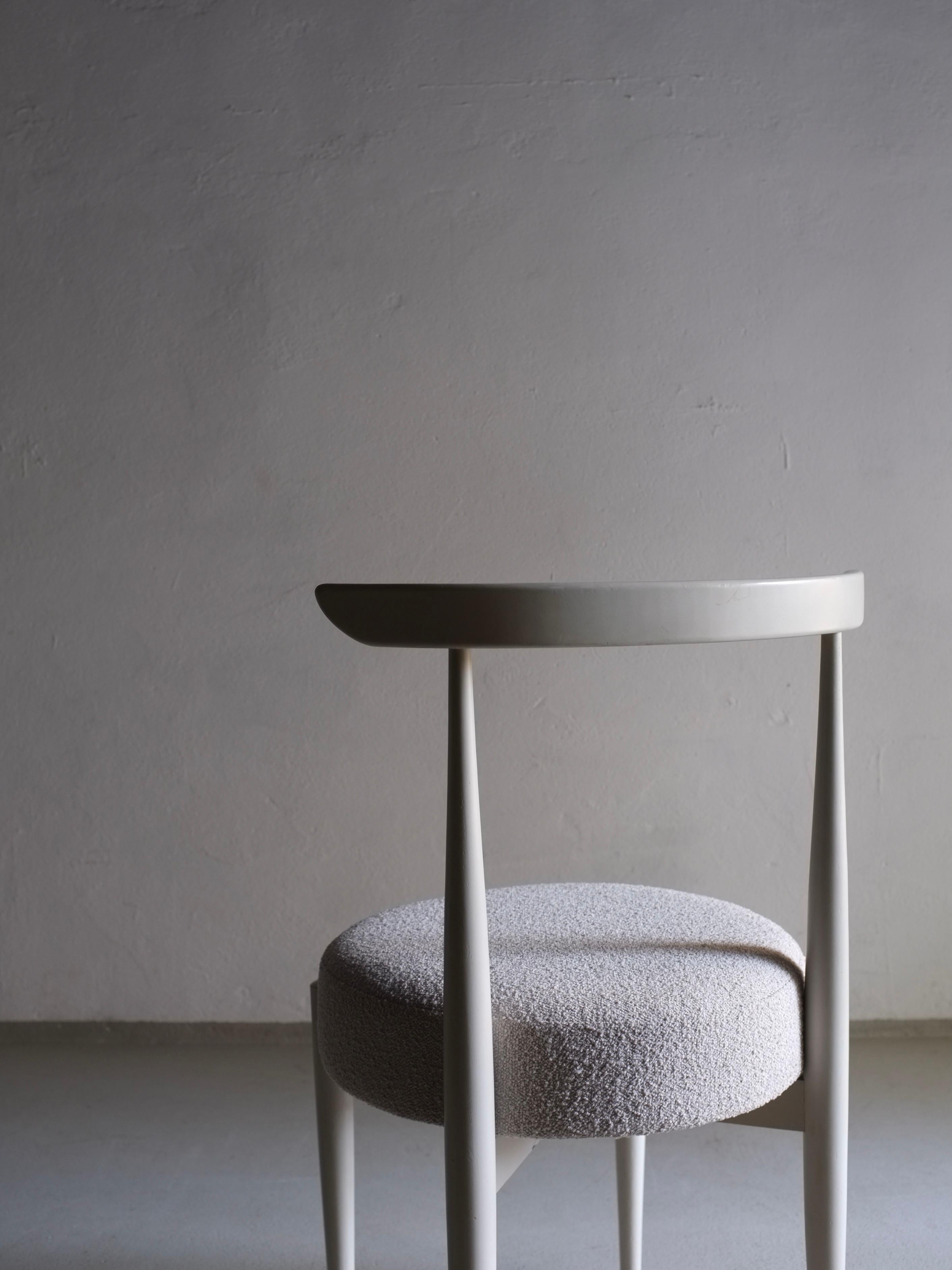 Scandinavian Gray Boucle Chair, 1960s In Good Condition For Sale In Rīga, LV
