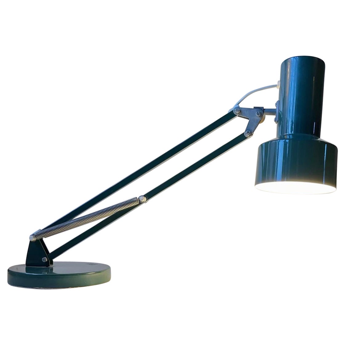 Scandinavian Green Architects Table Lamp from Lyskær, 1970s