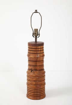 Scandinavian Hand Lathed Teak Lamp