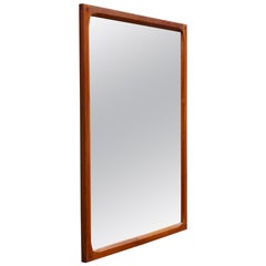 Scandinavian Handcrafted Teak Mirror with Intricate Joinery by Aksel Kjersgaard