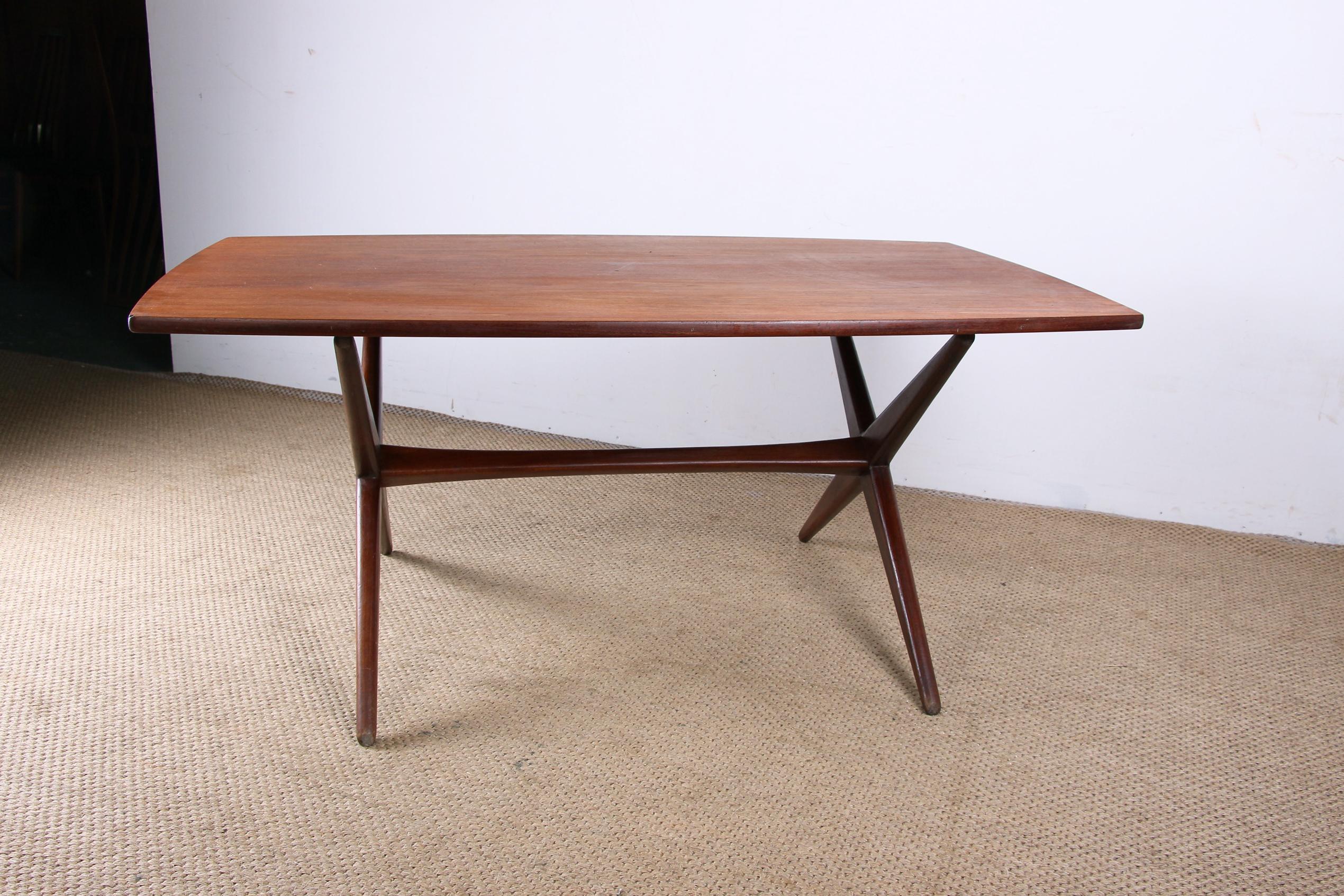 Scandinavian High and Low Table in Teak, 1960 For Sale 8