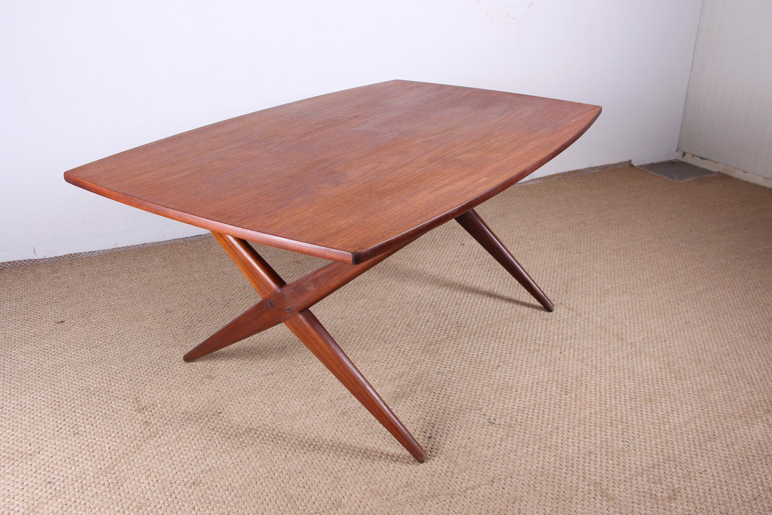 Scandinavian High and Low Table in Teak, 1960 For Sale 9