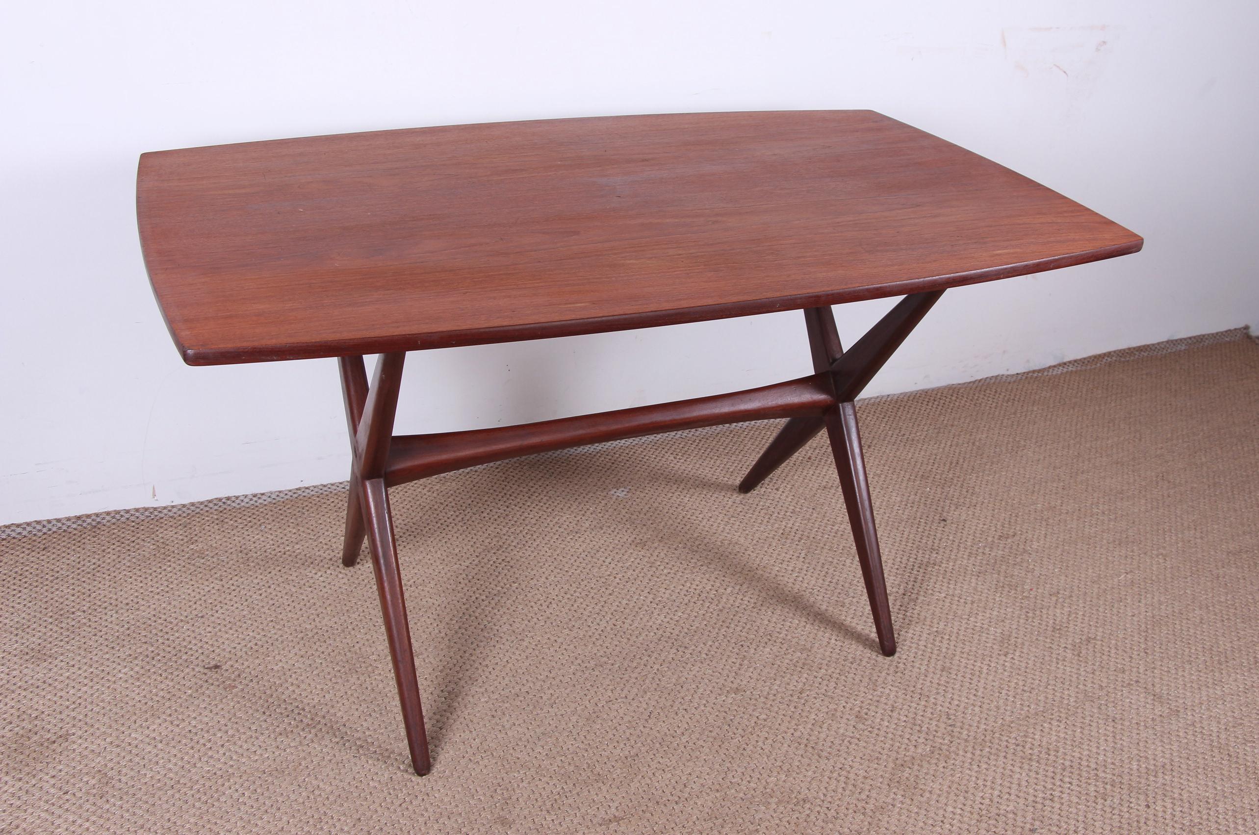Scandinavian Modern Scandinavian High and Low Table in Teak, 1960 For Sale