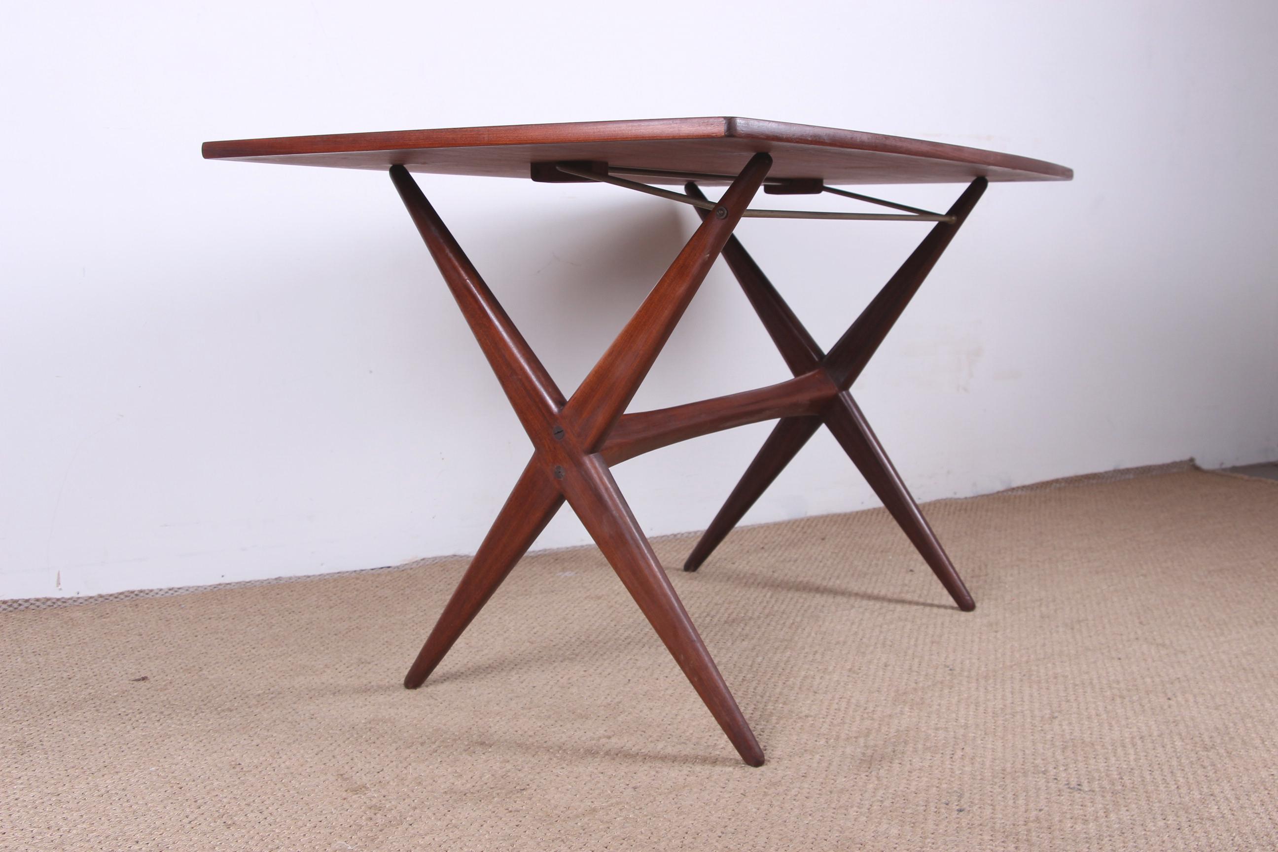 Danish Scandinavian High and Low Table in Teak, 1960 For Sale