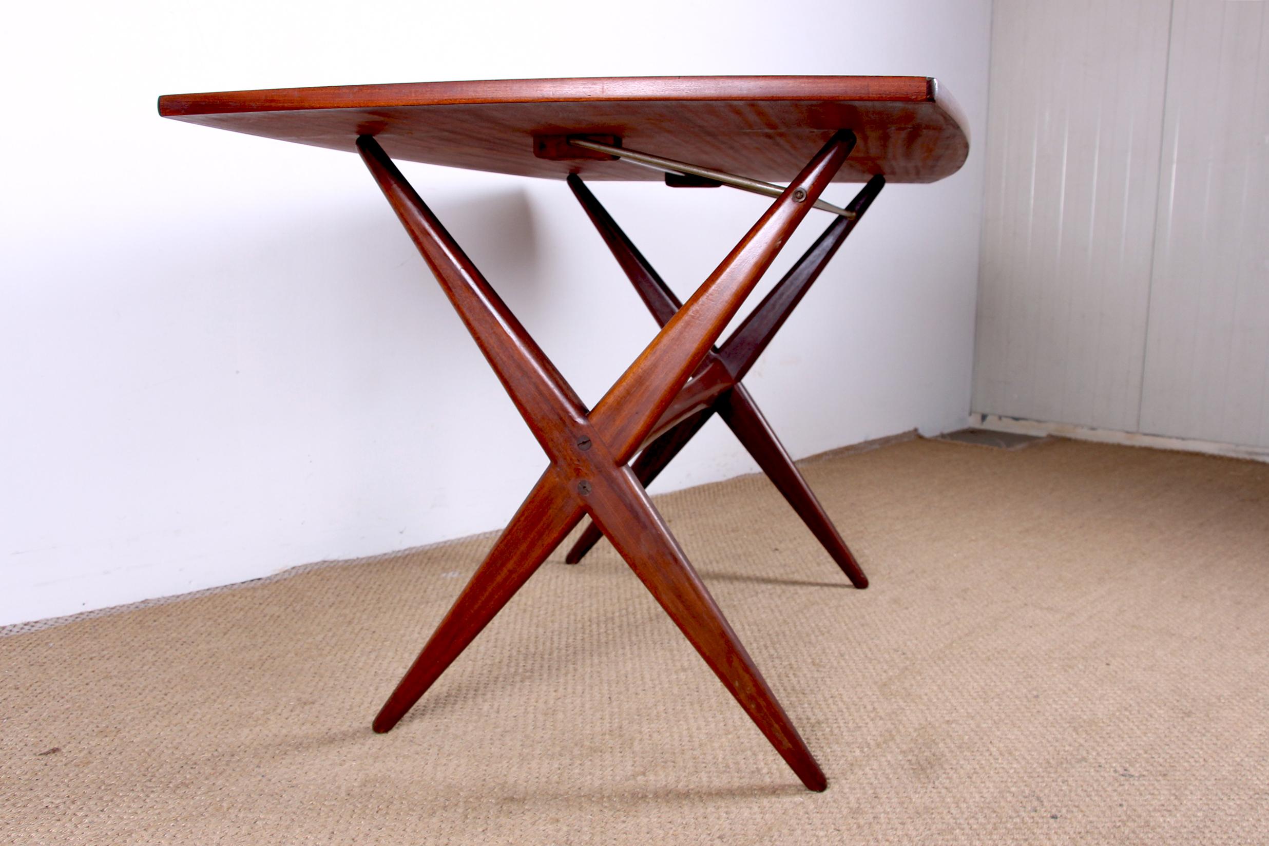 Mid-20th Century Scandinavian High and Low Table in Teak, 1960 For Sale