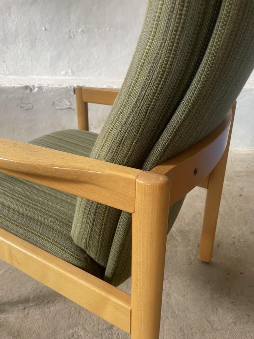 Européen Chaise longue scandinave à dossier haut en vente