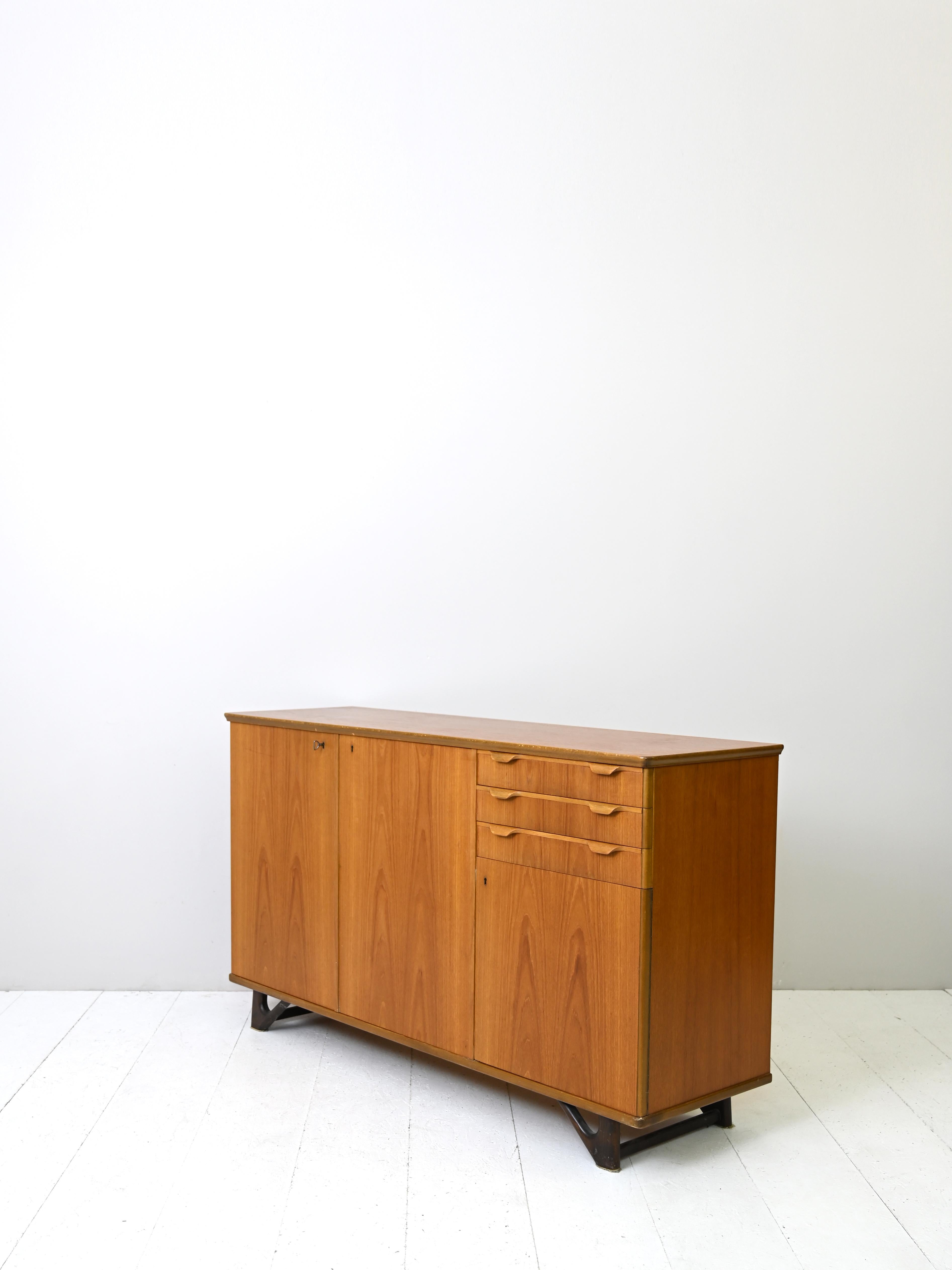 Teak Scandinavian Highboard For Sale