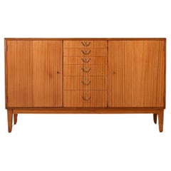Vintage Scandinavian highboard with center drawers