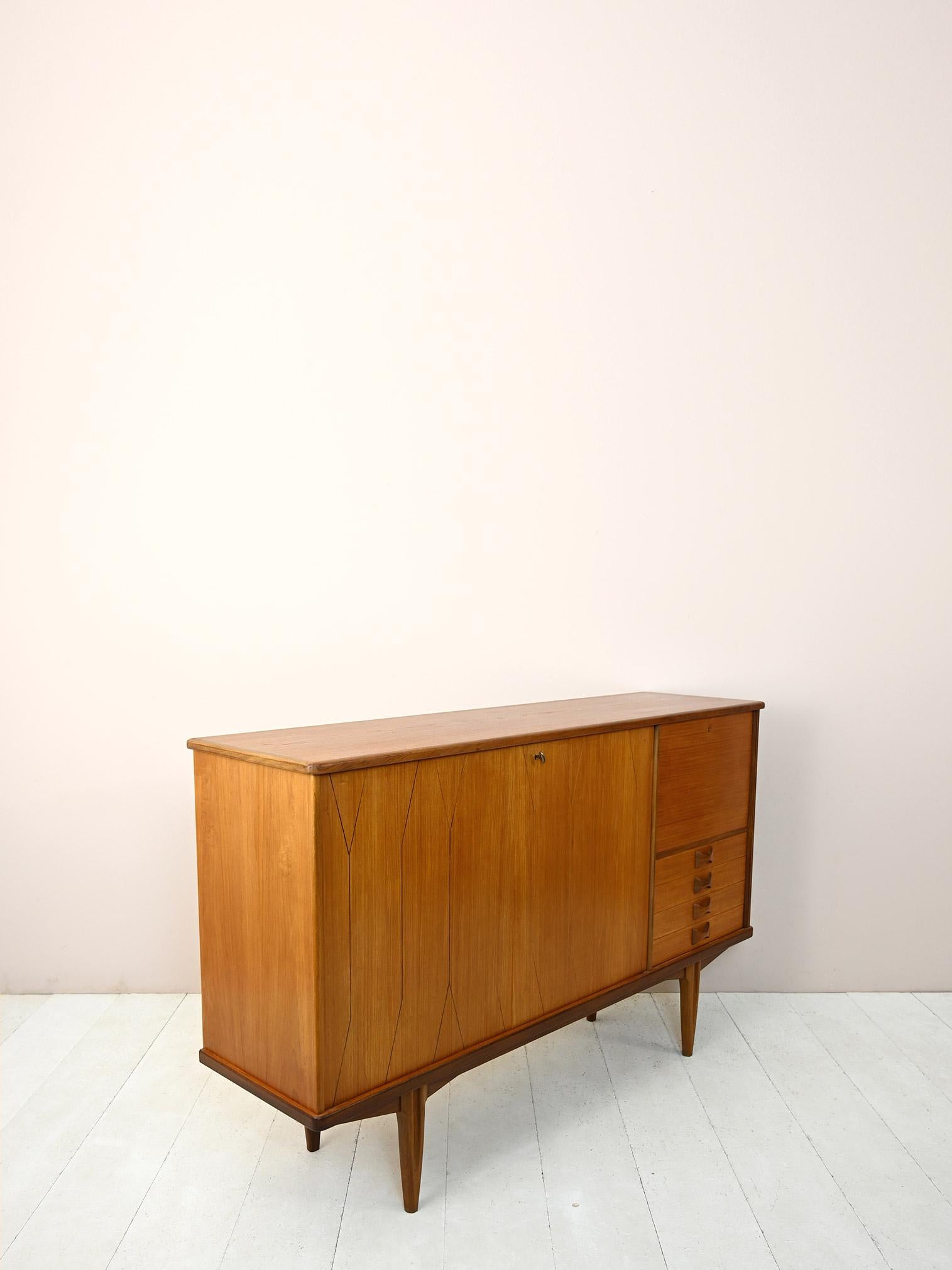 Mid-20th Century Scandinavian Highboard with Drawers For Sale