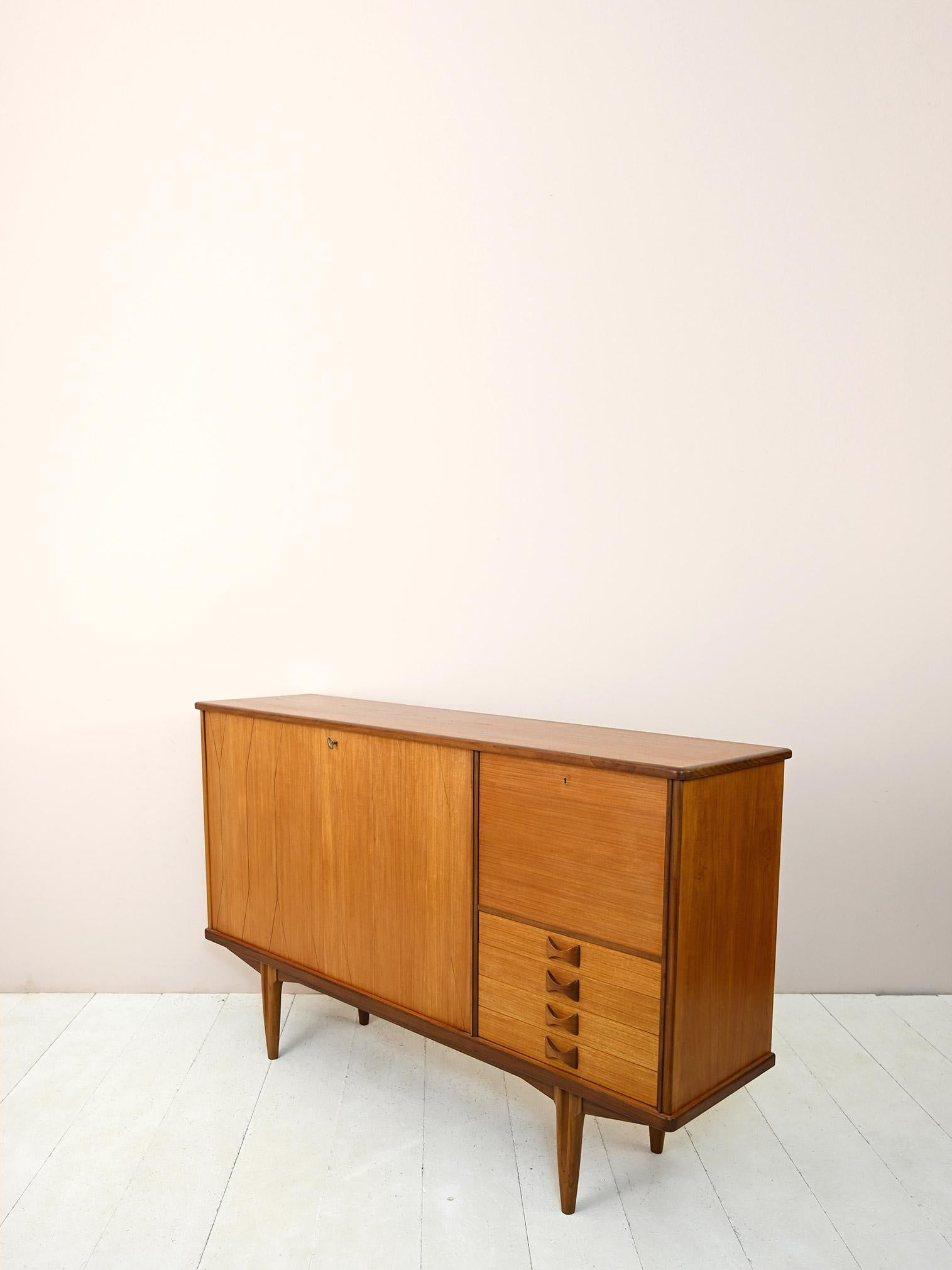 Scandinavian Highboard with Drawers For Sale 1
