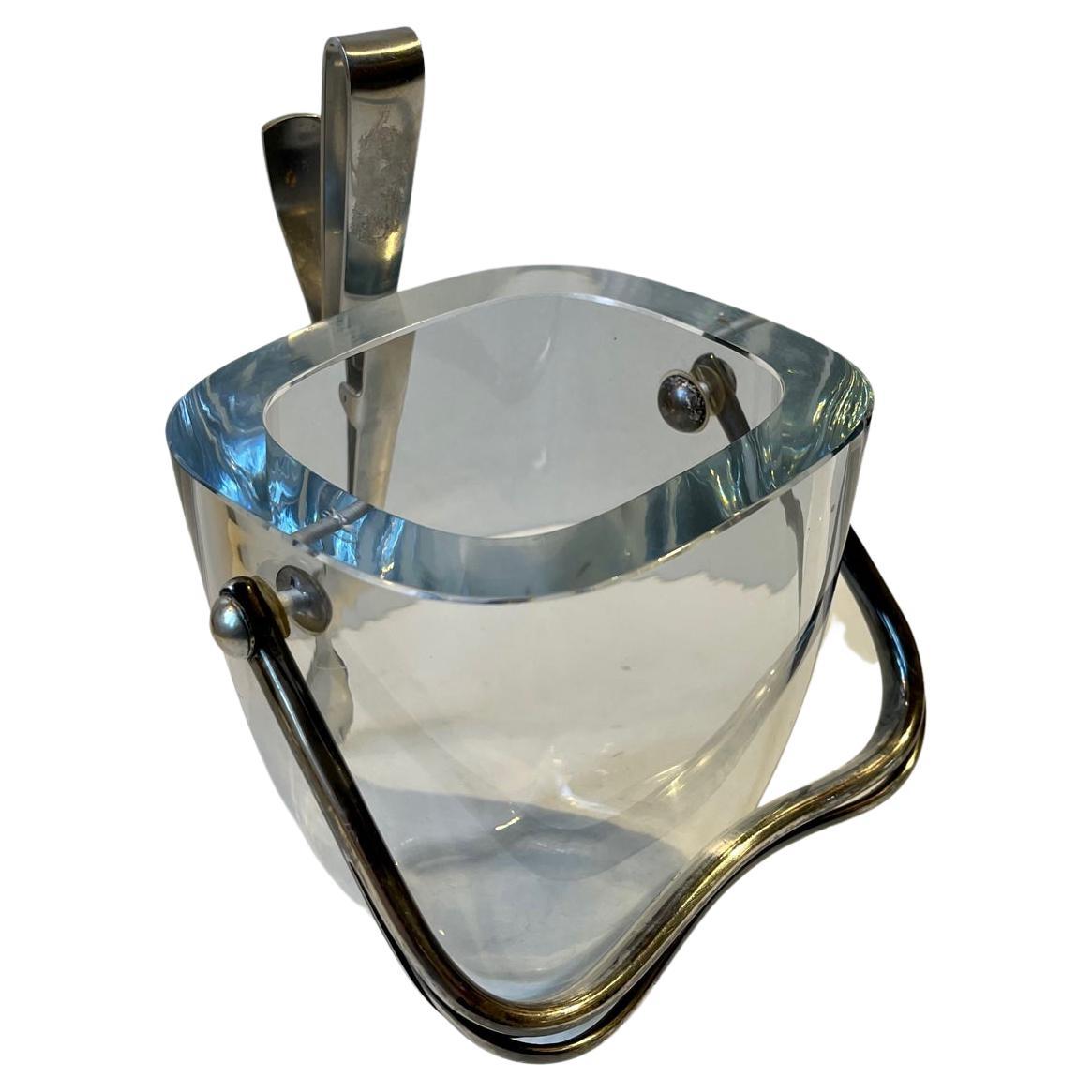 Scandinavian Ice Bucket by Olaf Gunnar Hjertzell and Strömbergshyttan, 1940s For Sale