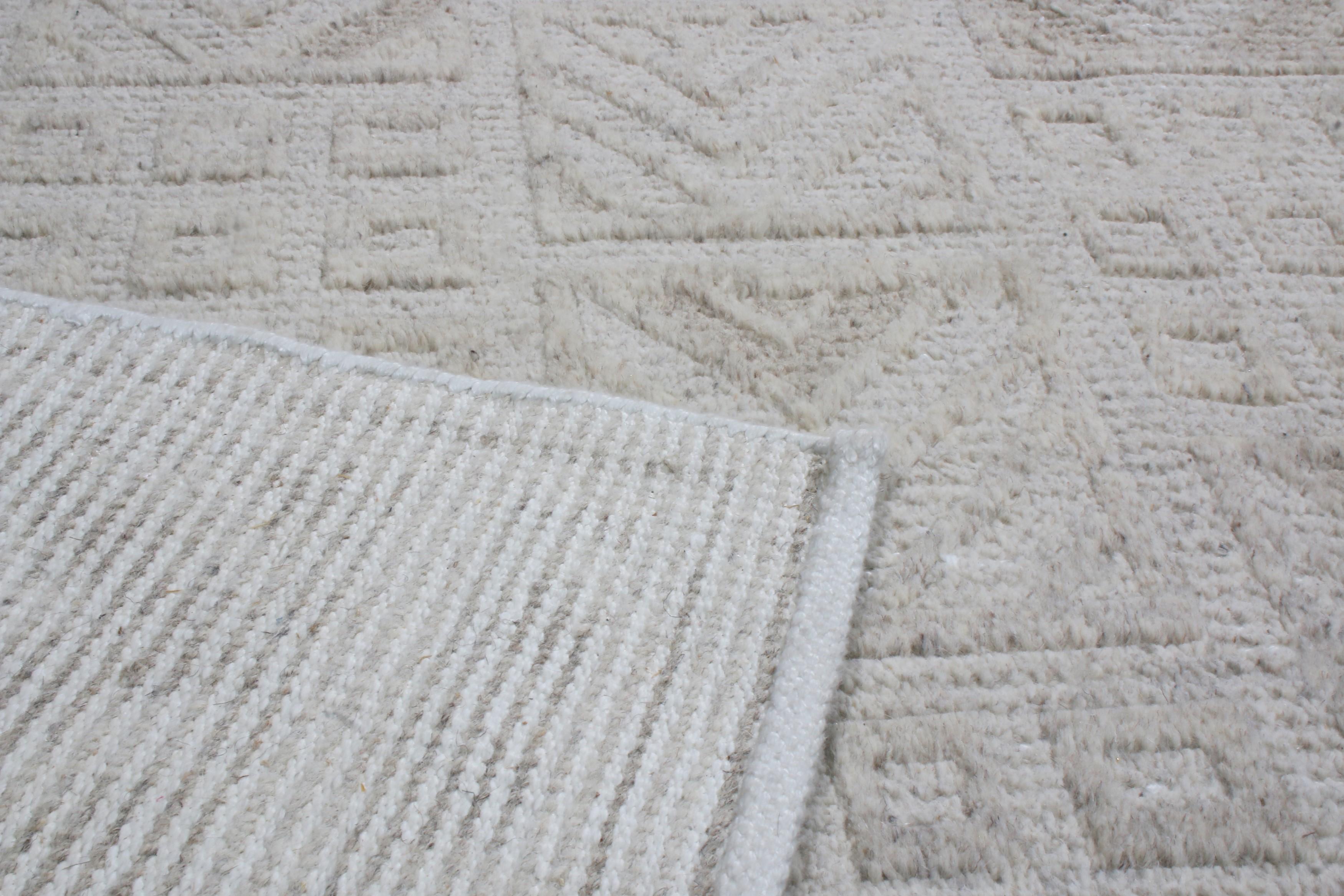 Tapis en laine gris géométrique d'inspiration scandinave Neuf - En vente à Long Island City, NY