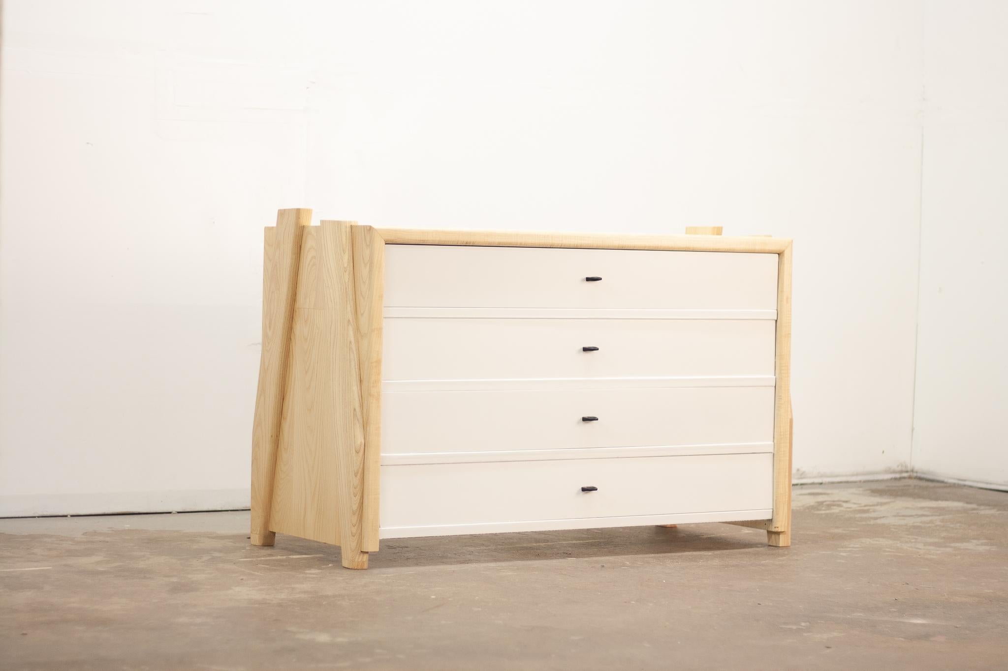 Lacquer Scandinavian Inspired Hygge Dresser For Sale