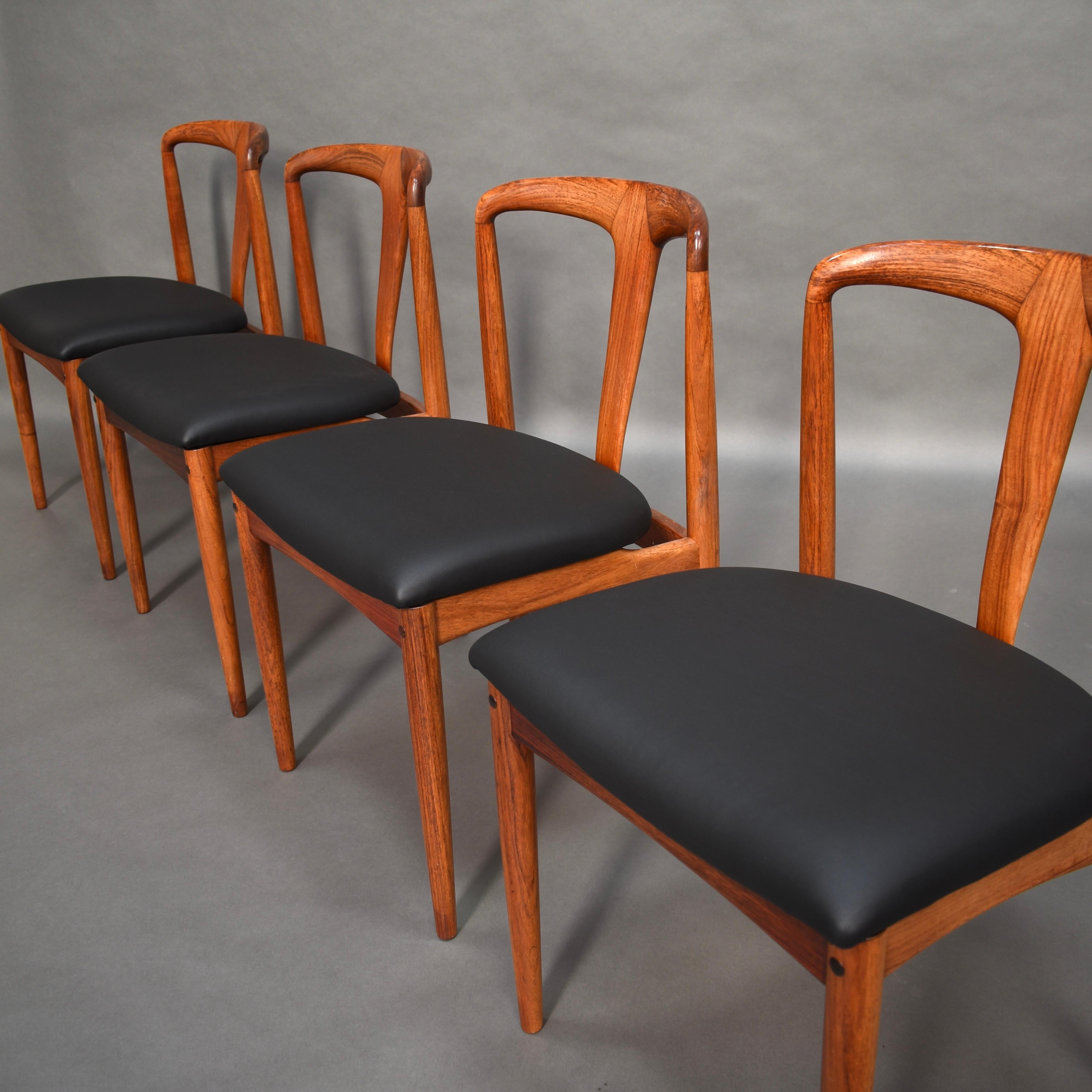 Danish Scandinavian Johannes Andersen Chairs with New Upholstery, Denmark, 1960s