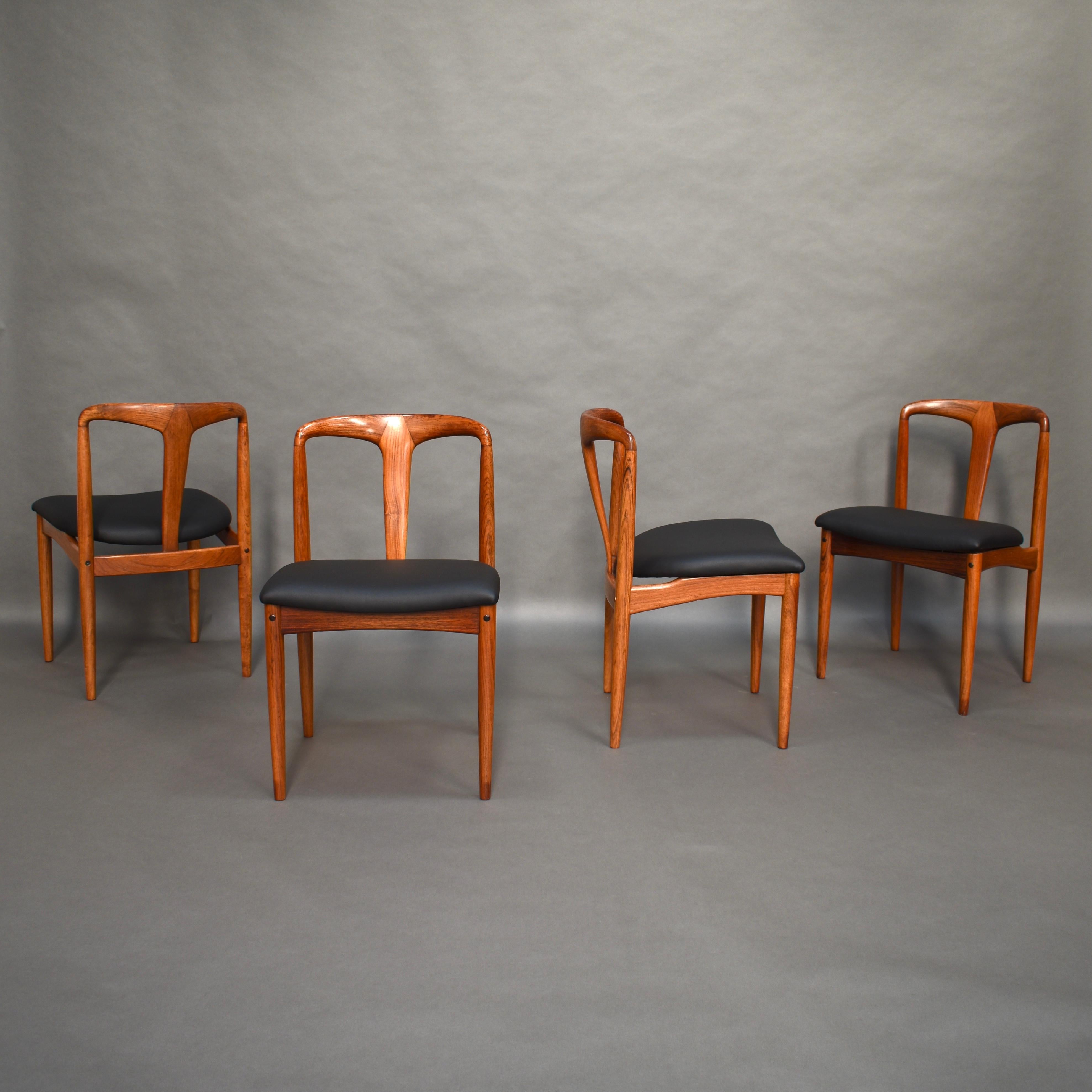 Mid-20th Century Scandinavian Johannes Andersen Chairs with New Upholstery, Denmark, 1960s