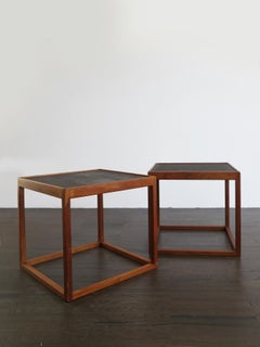 Tavolini scandinavi di metà secolo in teak nero Kurt Østervig, 1960