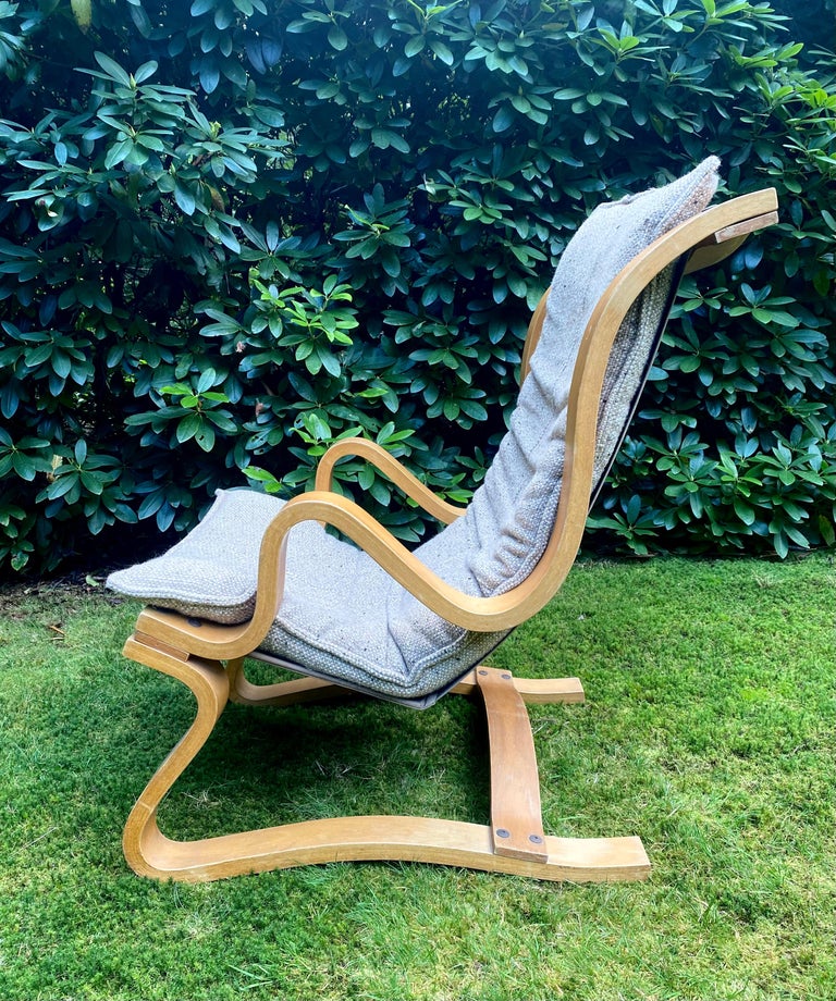 Scandinavian Laminated Beech Lounge Chair in Style of Alvar Aalto ca. 1960s