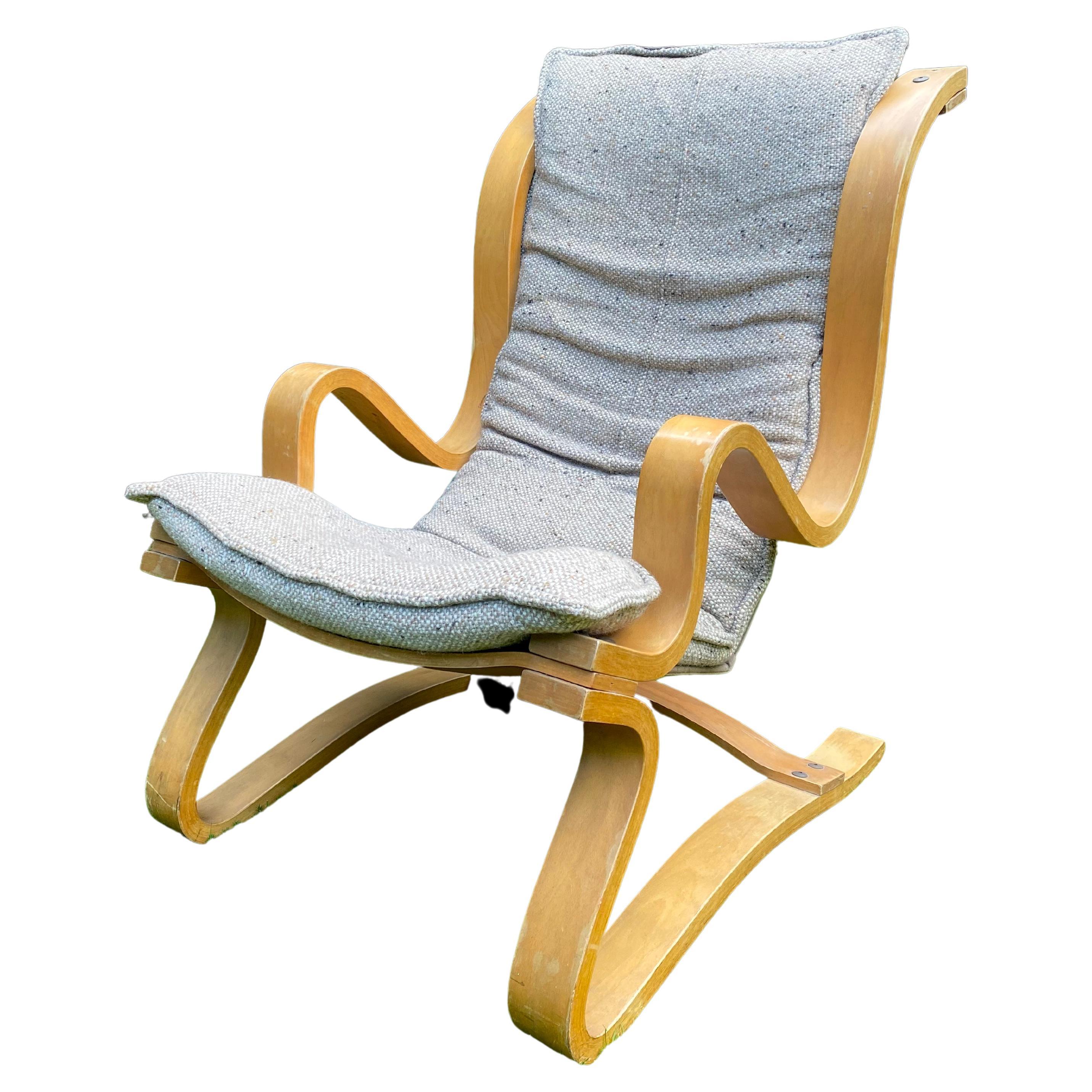 Scandinavian Laminated Beech Lounge Chair, in Style of Alvar Aalto, ca. 1960s
