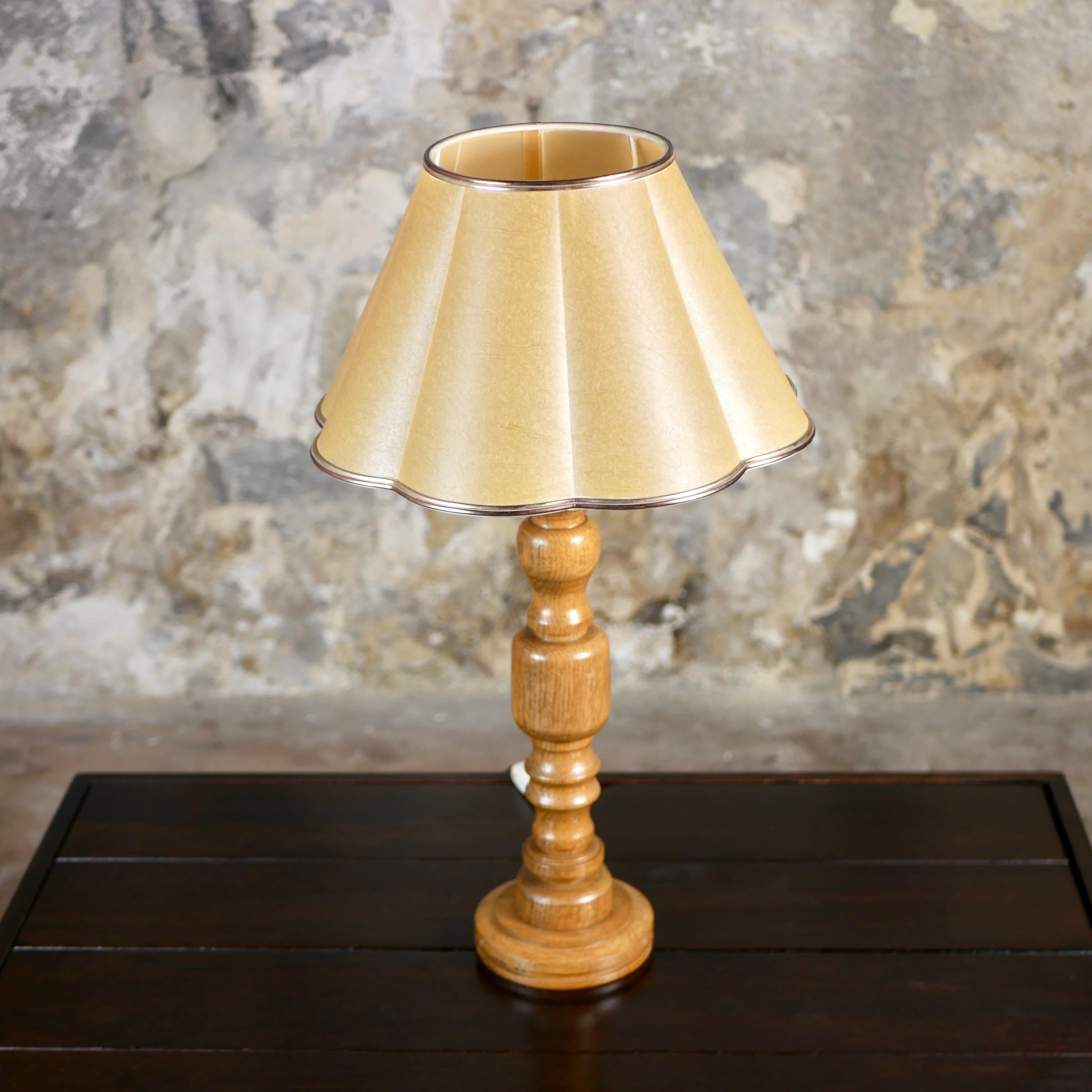 Scandinavian Modern Scandinavian lamp in oak, 1970s, Netherlands For Sale