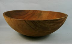 Antique Scandinavian Large Folk Art Carved Wood Bowl 1940