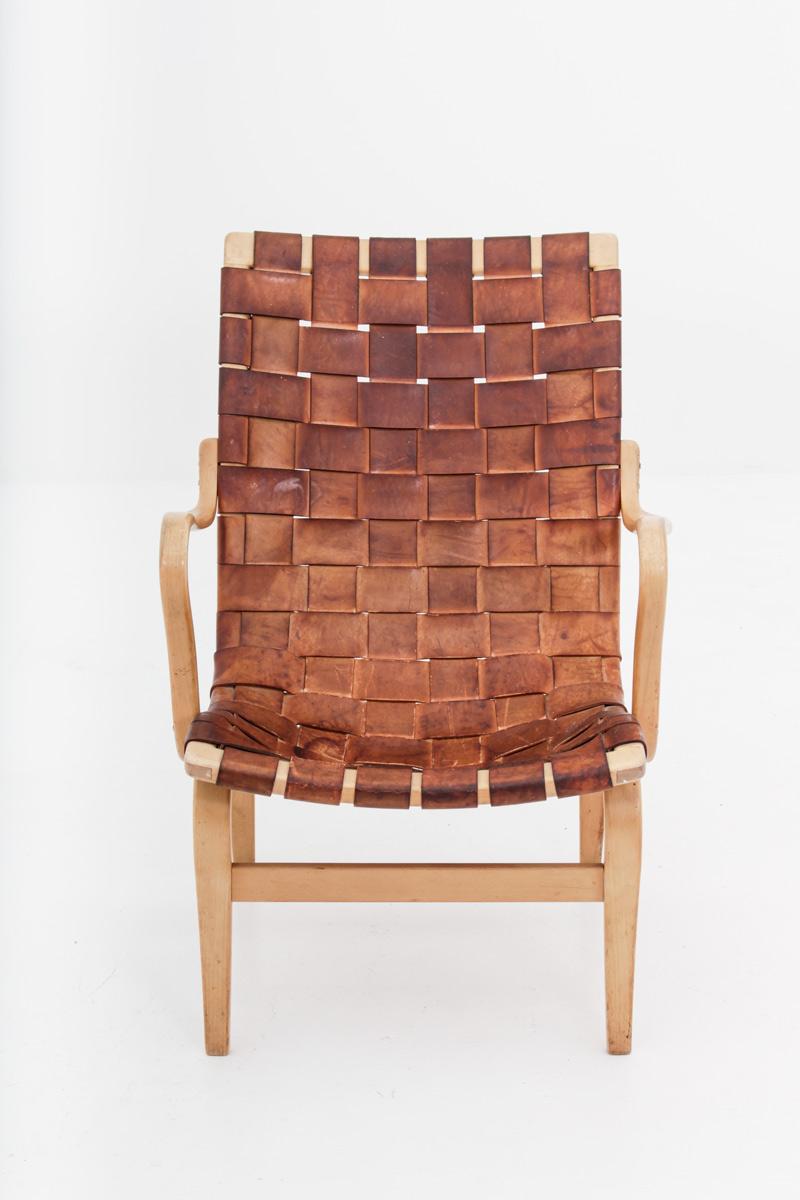 20th Century Scandinavian Leather Easy Chair 