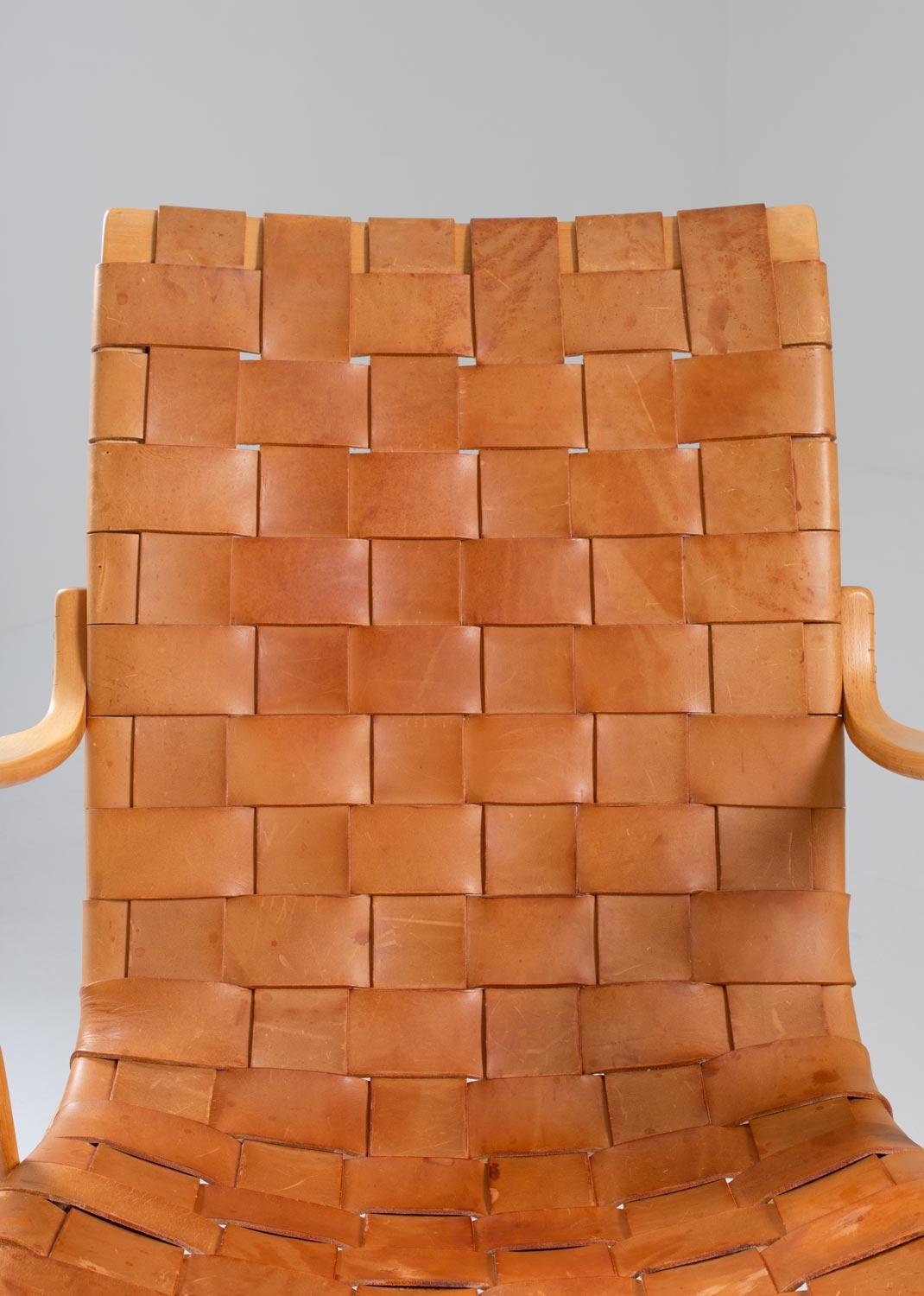 20th Century Scandinavian Leather Easy Chair 
