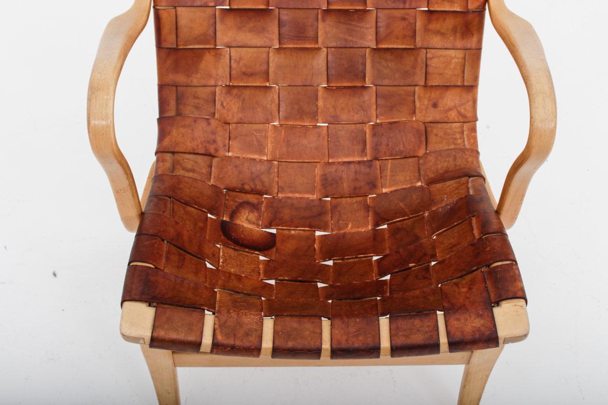 Scandinavian Leather Easy Chair 