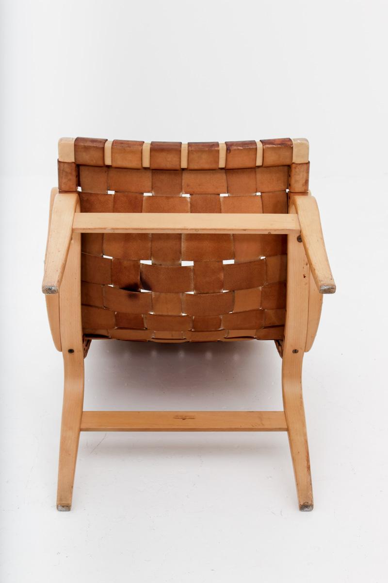 Scandinavian Leather Easy Chair 