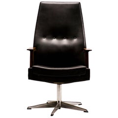 Scandinavian Leather Executive Desk Chair