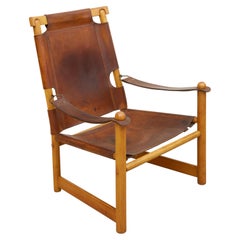 Silla de cuero escandinava