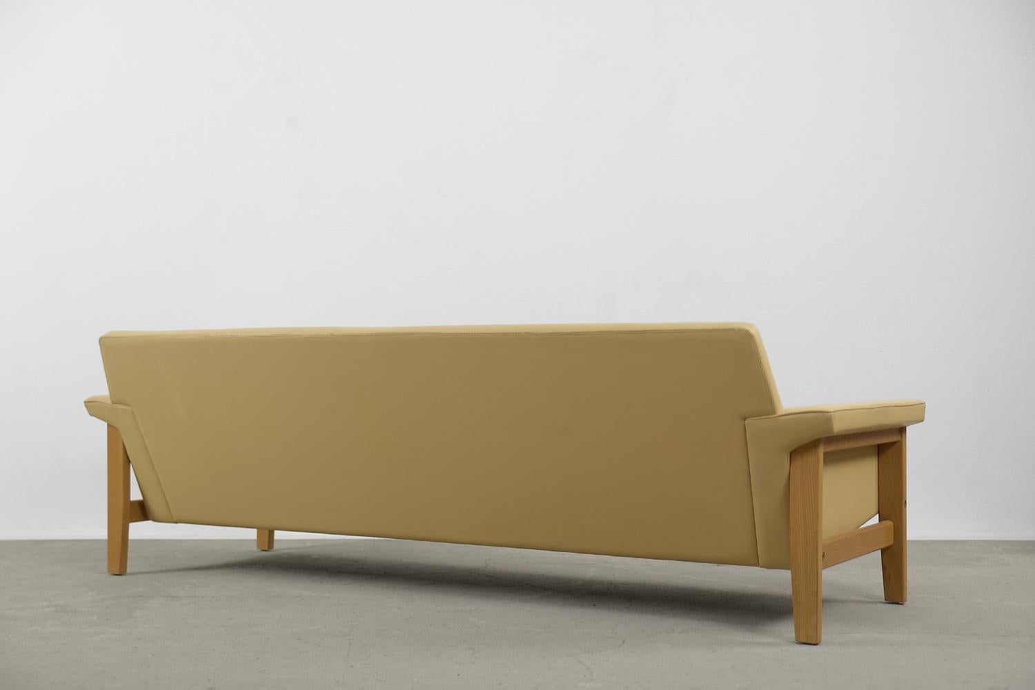 Mid-20th Century Scandinavian Leather Sofa by Lennart Bender for Ulferts Tibro, 1960s