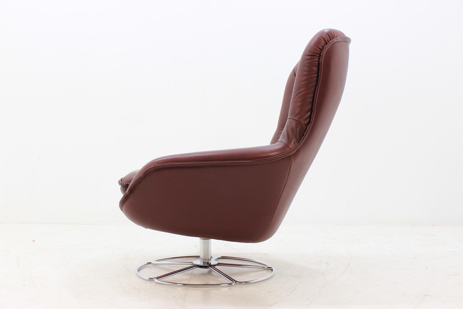 scandinavian leather armchair