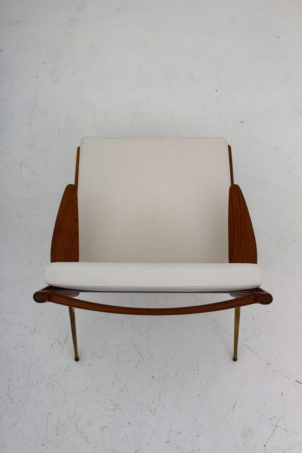 Metal Scandinavian Lounge Chair FD135 by Peter Hvidt & Orla Mølgaard-Nielsen
