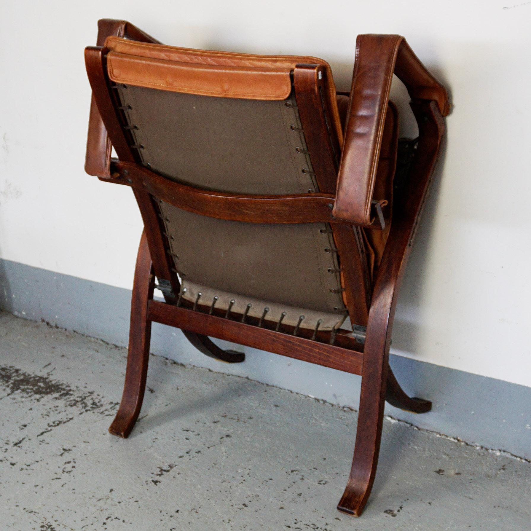 Scandinavian Lounge Chair Flex with Cognac Leather by I. Relling for Westnofa In Good Condition In Vienna, AT