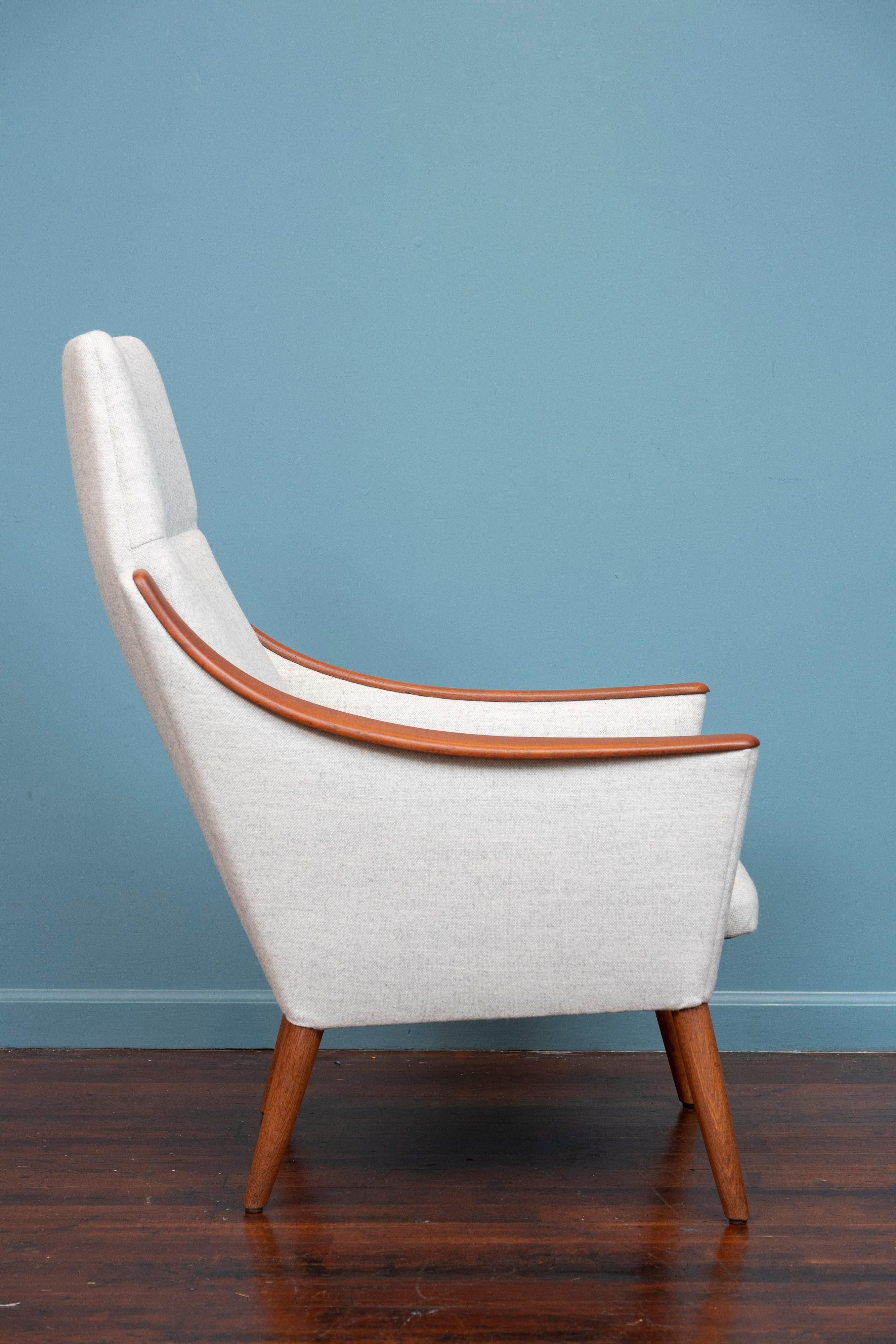 Upholstery Scandinavian Lounge Chair For Sale
