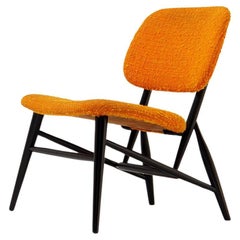 Sedia da salotto scandinava della metà degli anni '50 con una struttura straordinaria