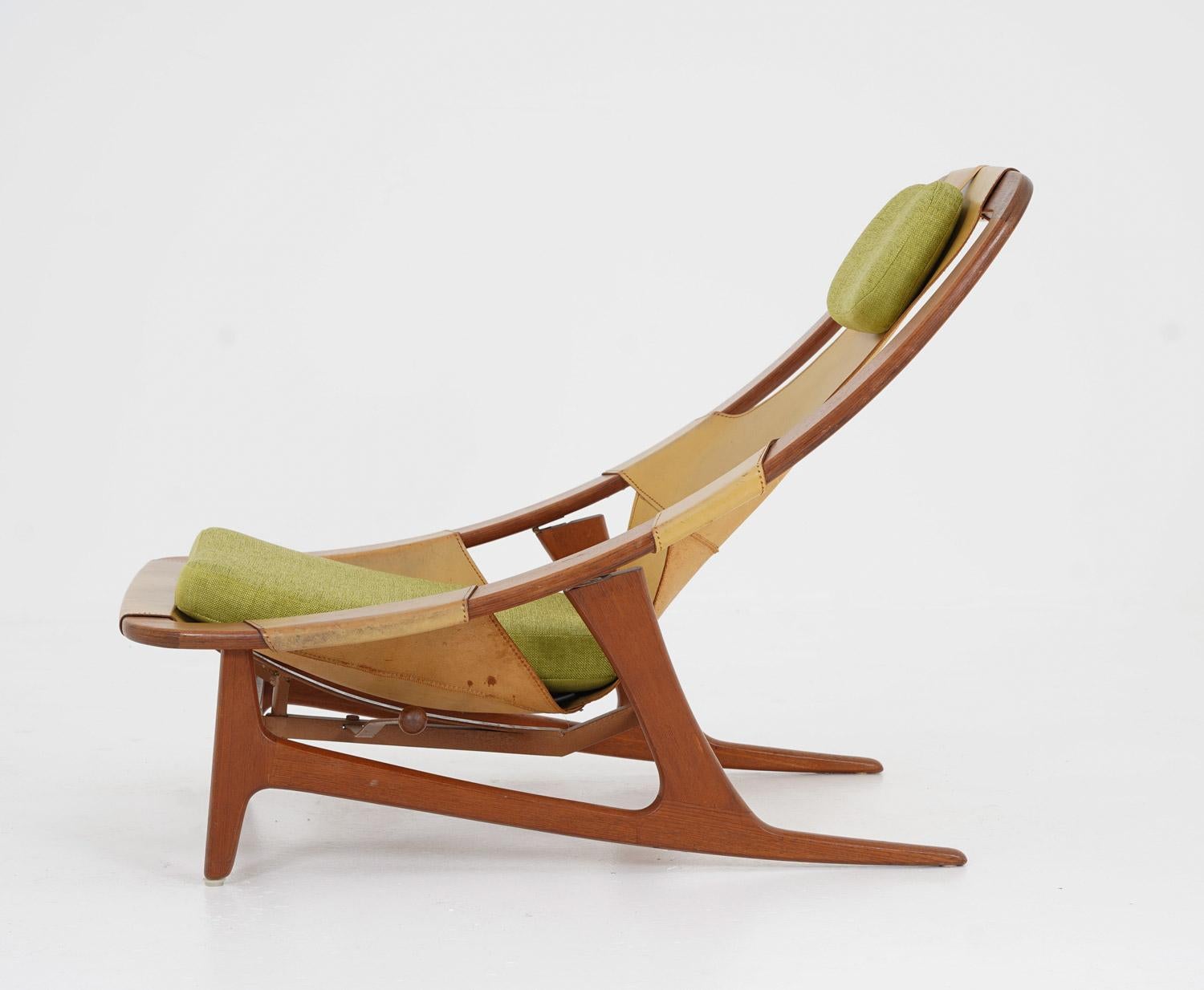 Mid-Century Modern Chaise longue scandinave Holmenkollen d'Arne Tidemand Ruud en vente