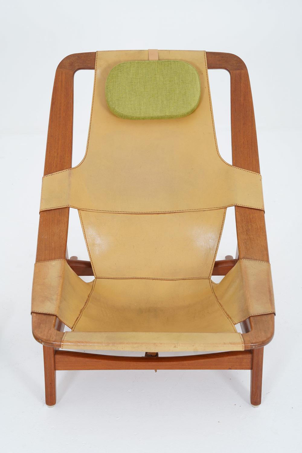 Leather Scandinavian Lounge Chair 