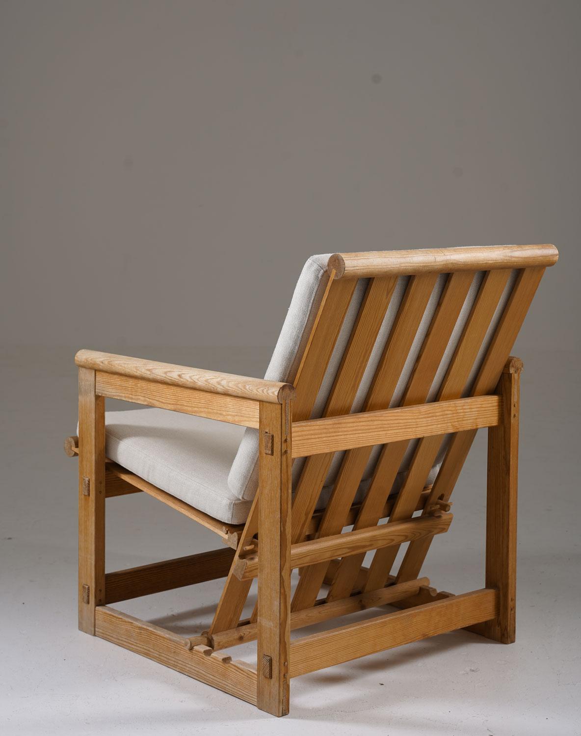 Norwegian Scandinavian Lounge Chair in Pine, Model 