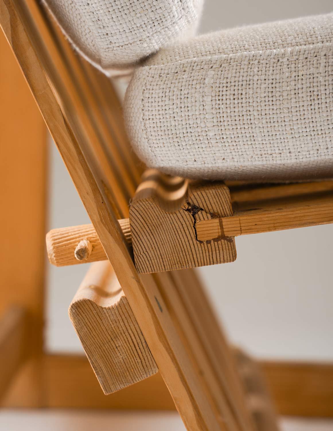 Scandinavian Lounge Chair in Pine, Model 