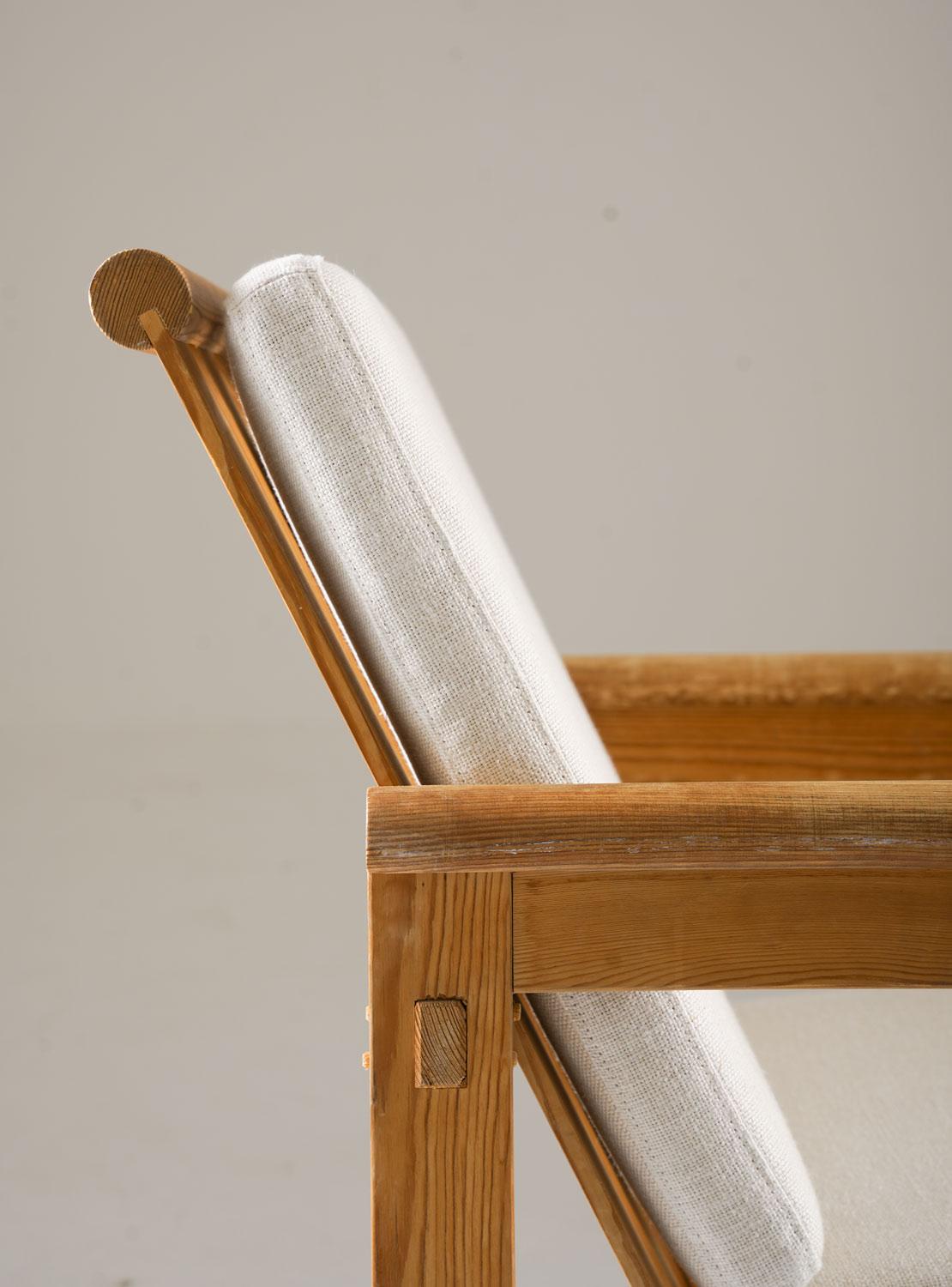 Scandinavian Lounge Chair in Pine, Model 