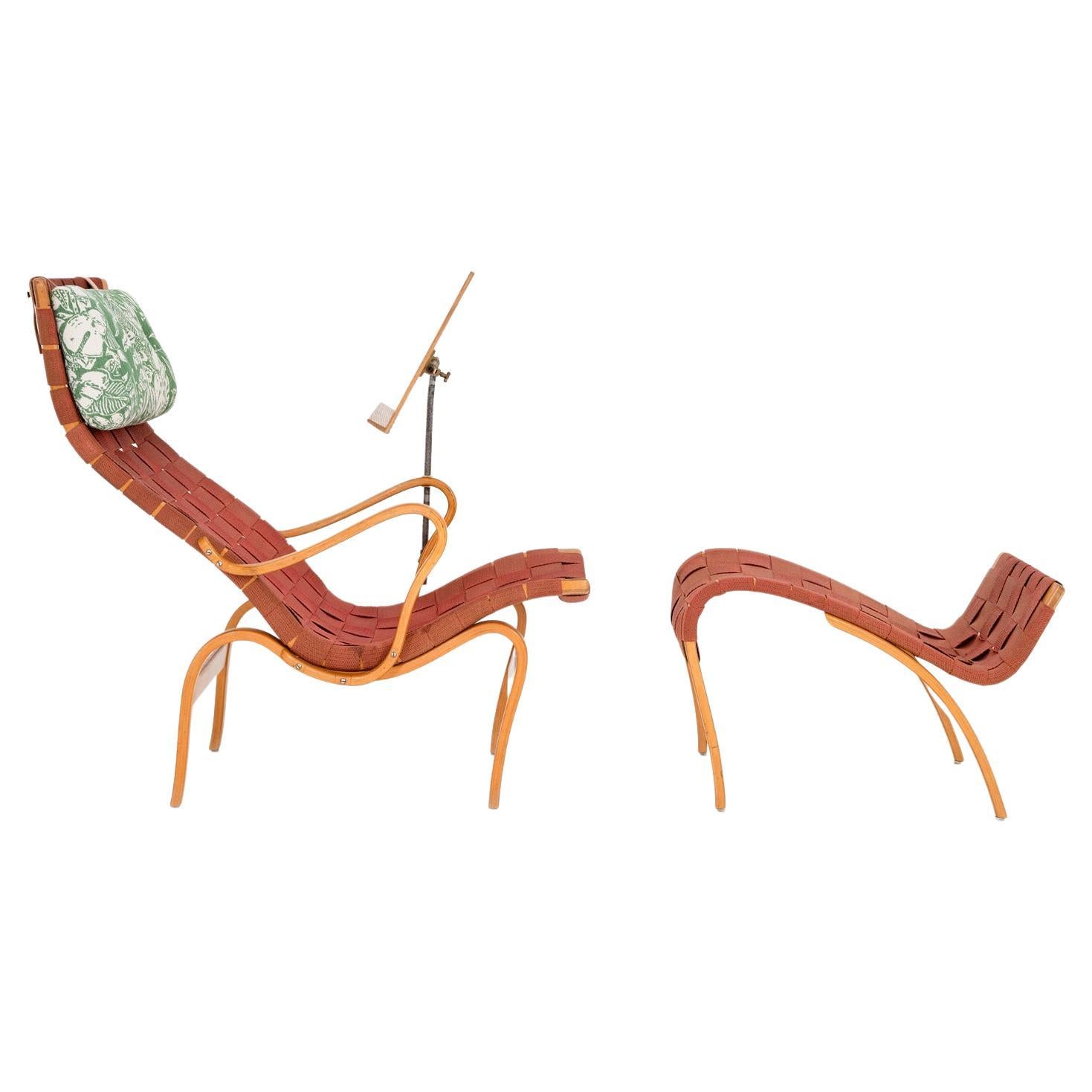 Sedia da salotto scandinava "Pernilla 1" di Bruno Mathsson, anni '40