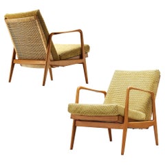 Used Scandinavian Lounge Chairs in Wood and Cane